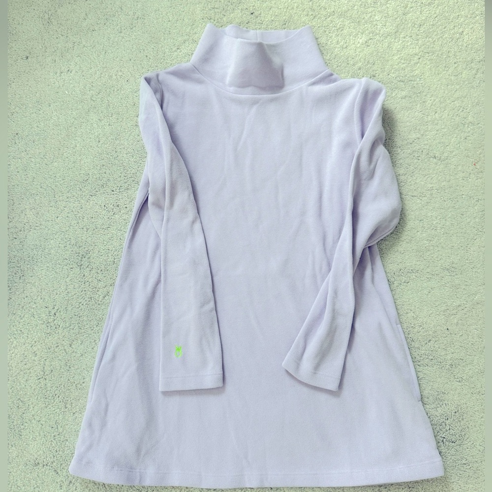 Dudley Stephens Lavender Turtleneck Terry Fleece